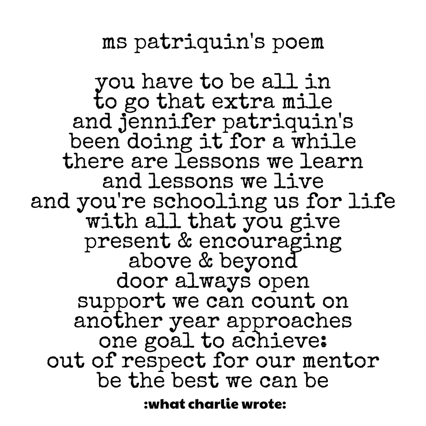custom teacher poems